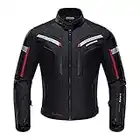 Zyxformis Veste de Moto, Blouson Moto Homme Sport avec Armure pour l'automne Hiver toute la saison étanche coupe-vent