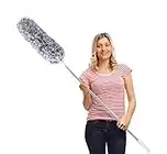 Feather Duster,Extendable Duster Microfiber Long Extension Pole Scratch Resistant Cover, Washable, Cleaning High Ceiling Fans, Blinds, Cobweb