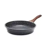 Sensarte Nonstick Frying Pan Skillet, Swiss Granite Coating Omelette Pan, Healthy Stone Cookware Chef's Pan, PFOA Free (8 Inch)