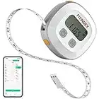Smart Body Tape Measure, FITINDEX Measuring Tape for Body with APP, Retractable Double-Scale Ruler with Bluetooth for Weight Loss, Fitness, Body Building, Digital LCD Monitor Display, inch&cm