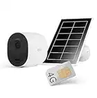 Arlo Go 2 3G/4G LTE Camera Surveillance Exterieure Sans Fil + Panneau Solaire, Carte SIM ou WiFi IP Caméra, Vision Nocturne, Projecteur Intégré, Détection Mouvement, Inclus 90 Jrs Arlo Secure, Blanc