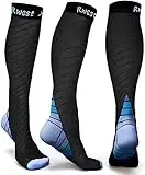 Rwest X Calze Compressione Graduata Donna e Uomo, Calze Elastiche a Compressione Graduata per Sport, Migliora Le Prestazioni per Sport, Corsa, Escursioni, Giri in Bici, Viaggi in Aere,