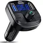 Clydek Bluetooth 5.0 Auto-FM-Transmitter, Autoladegerät mit QC3.0 und Schnellladung Typ C, Autoradio Audio Adapter MP3-Player Unterstützung USB-Laufwerk, TF-Karte, Freisprechen und Sprachnavigation