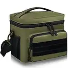 HOMESPON Insulated Lunch Bag Reusable Leakproof Cooler Box with Tactical MOLLE/PALS Webbing, Adjustable Shoulder Strap for Adults Men Women Boys Teens Camping Picnic Work School (Camo)