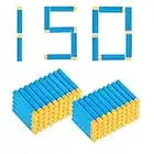 150pcs 7.2cm Compatible for Nerf Bullets Refill Nerf Elite Darts ,N-Strike Elite Series Blasters Kids Toy (Blue)