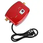 Mini Chauffe-Eau électrique, 220V 3800W Mini Chauffe-Eau instantané électrique Chauffe-Eau Chauffe-Eau sans réservoir Chauffe-Eau Salle de Bains Cuisine Lavage(Rouge)