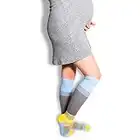 Maternity Compression Socks | Pregnancy Sock Stocking - All Day Soft Comfort Fit (Lemon Solid Stripes, x-large)