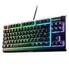 SteelSeries Apex 3 TKL RGB Gaming Keyboard – Tenkeyless Compact Form Factor - 8-Zone RGB Illumination – IP32 Water & Dust Resistant – Whisper Quiet Gaming Switch – Gaming Grade Anti-Ghosting