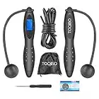 TOQIBO Skipping Rope, Speed Jump Rope Tangle-free Adjustable Rope & Digital Jump Rope, Adjustable Calorie Counter Jump Skipping Ropes, Fitness Workouts Fat Burning Exercises Boxing