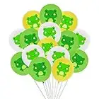 36PCS Frog Latex Balloons, Frog Birthday Party Decorations with Frog Print Balloons for Kids Baby Shower Birthday Frog Themed Party Supplies