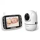 HelloBaby Baby Monitor con Telecamera Remota Pan-Tilt-Zoom Schermo LCD da 3,2 Pollici, Visione Notturna a Infrarossi, Display Della Temperatura