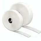 AXATY- (8meter*20mm) Hook and Loop Tape-Double Sided Self Adhesive-Nylon Sticky Strip Heavy Duty & Water Repellent/Resistant -White for Home, Office & DIY Crafts (8-Meter)