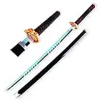 Spada Tanjiro Katana Demon Slayer 104 Cm Spada Demon Slayer di Legno Cosplay Anime Katana Spada Prop Fatto A Mano Fodero per Spada in ABS Coltello Prop per Gli Amanti degli Anime