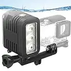 HONGDAK Wasserdichtes Tauchlicht für GoPro Videolicht, wiederaufladbares LED-Nachtlicht, Unterwasser, 45 m, Scuba-Fotozubehör für GoPro Hero11 10 9 8 7 6 5 4 3 DJI Osmo Action-Kamera