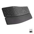 Logitech ERGO K860 Wireless Ergonomic Keyboard - Split Keyboard, Wrist Rest, Natural Typing, Stain-Resistant Fabric, Bluetooth and USB Connectivity, Compatible with Windows/Mac,Black