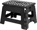 Utopia Home Tabouret Pliable pour Enfants - Tabouret Pliable léger en Plastique pour la Cuisine, la Salle de Bain et Le Salon – 28 cm de Large et 20 cm de Haut (Paquet de 1, Noir)