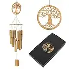 Wind Chimes Bamboo, Tree of Life Outdoor & Indoor Wooden Wind Chime with Natural Relaxing Soothing Sound - 90cm Wind Chimes Great for Garden, Yard, Patio and Home Décor