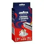 Lavazza, Crema e Gusto Classico, Café Molido, Ideal para Cafetera Italiana, de Filtro y Francesa, con Notas Aromáticas de Especias, Arábica y Robusta, Intensidad 7, Tueste Oscuro, 250 g