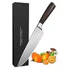 Japanese Chef's Knife Kitchen Chef Knife 8 inch, High Carbon Stainless Steel with Long Lasting Razor Sharp Edge and Comfortable Pakkawood Handle,Cutting Knife for Cutting, Chopping, Dicing and Slicing