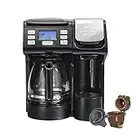 Hamilton Beach 49902C FlexBrew Trio 3-Way Single Serve Coffee Maker & Full 12c Pot, Compatible with K-Cup Pods or Grounds, Combo, Black - Next Gen