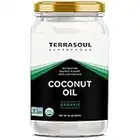 Terrasoul Superfoods Refined (No Coconut Flavor or Scent) Organic Coconut Oil, 2 Pounds (Glass Jar)