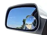 Newest Upgrade Blind Spot Mirror, Ampper 2" Round HD Glass Convex Aluminum Frame Wide Angle Rear View Mirror For All Universal Vehicles Car Suv (Pack Of 2)