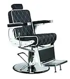 Sillón Barbero hidráulico reclinable y giratorio con reposabrazos Modelo Karl