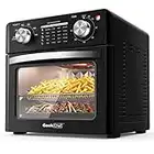 Geek Chef Air Fryer 10QT, Countertop Toaster Oven, 4 Slice Toaster Air Fryer Oven Warm, Broil, Toast, Bake, Air Fry, Oil-Free, Black Stainless Steel, Perfect for Countertop