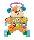 Fisher-Price Ríe y aprende Andador Perrito Primeros Pasos, juguete con actividades, luces y sonidos, regalo para bebés +6 meses (Mattel HBW52), Embalaje sostenible