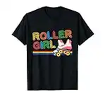 Roller Girl Vintage Seventies 70's Cool Retro Skates Skating T-Shirt