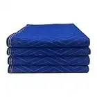 Uboxes A0075MU04 Pro Economy Moving Blankets (4 Pack) 35lbs/doz 2.92lb/ea 72"x80", Blue