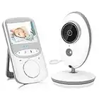 KYG Moniteur Bébé Babyphone Vision Nocturne Caméra Vidéo Bébé avec 2.4 GHz Bidirectionnel Température Surveillée VOX Berceuses LCD 2.4 Pouces Caméra