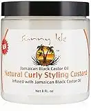 Sunny Isle - Huile de ricin noire jamaïcaine - 8 oz, bouclé - Coiffante