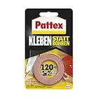 Pattex Kleben statt Bohren Klebeband, extra starkes doppelseitiges Klebeband, Doppelklebeband für Montagearbeiten innen & außen, Wandbefestigung ohne Bohren, 19mm x 1,5m