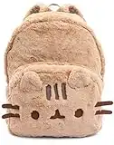 Pusheen Sac à dos pour adultes adolescents 3D chat beige rucksack moelleux 16" taille unique