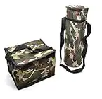 Camuflaje Bolsa 4.5 LTR Almuerzo aislada Nevera Militar y 1.5 Botellas Enfriador Picnic Camping congelador Comida envase