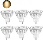 Boxlood 5W Lampadine GU5,3 LED MR16 12V Faretti Luce 3000K Bianco Caldo, Equivalente a 50W Alogena, 450LM 40 Gradi Non-Dimmerabile Confezione da, 6 Pezzi