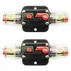 WMYCONGCONG Lot de 2 porte-fusibles 12 V DC 100 A pour voiture, bateau, commutateur stéréo, protection du système d'onduleur