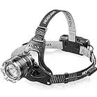 Rechargeable Headlamp, Super Bright 50000 Lumens 6 Modes LED Headlight With Red Warning Light Motion Sensor,5200mAh USB Rechargeable Waterproof Adjustable Head Lamp for Camping Running Fishing Outdoor