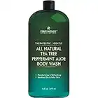 ALL Natural Body Wash - Fights Body Odor, Athlete’s Foot, Jock Itch, Nail Issues, Dandruff, Acne, Eczema, Shower Gel for Women & Men, Skin Cleanser -16 fl oz (Tea Tree Mint)