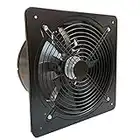 ECUTEE 120W 12" Axiallüfter 2650 m³/h Abluftventilator 300mm Axialventilator Küchenabluftventilator Industrieller Metall Lüfter Wand-/Deckenabluftventilator im Badezimmer (Plattengröße: 350 × 350mm)