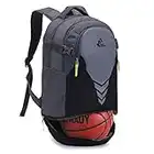 35L Basketball Rucksack mit Boden Ballfach - Große Kapazität Sportgeräte Tasche für Jugend Jungen Mädchen passen Basketball Fußball Volleyball, Fitnessst