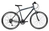 Vitesse Signal Hybrid Electric Bike for Adults, 45 Miles Range, 8 Speed Shimano Gears with 250w Rear Motor and Front Suspension for a Smooth Comfortable Ride, 21” Frame and 700C Wheels