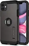 Spigen Tough Armor, Designed for iPhone 11 Case, Shockproof Air Cushion and Dual Layer with Kickstand Protective Case for iPhone 11 - Gunmetal