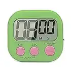 SK Depot® Digital Kitchen Timer, Cooking Timers, Simple Operation, Large Display, Loud Alarm, Magnetic Backing Stand, Minute Seconds Count Up Countdown for Kids Games School Teacher Office(Green)