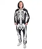 Tipsy Elves Men's Halloween Costume Skeleton Jumpsuit Size Large