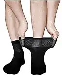 vitsocks Calcetines Confort de Descanso Antiampollas Hombre (3 PARES) para Pies Sensibles, negro, 39-41