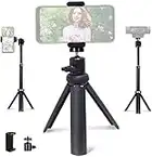 NexiGo Lightweight Mini Tripod for Camera/Phone/Webcam, Extendable Tripod Stand Compatible Logitech Webcam C920 C922 Brio iPhone/Android/Camera, for Vlogging, Live Streaming, Zoom Meeting