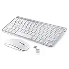 Wireless Keyboard and Mouse Compatible with iMac MacBook Windows Computer and Android Tablets