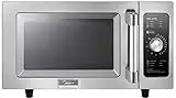 Midea Equipment 1025F0A Countertop Commercial Microwave Oven with Dial, 1000W, Stainless Steel.9 CuFt